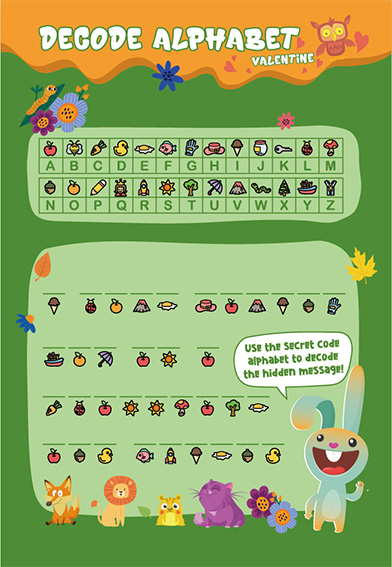 动物 DECODE ALPHABET 游戏卡片玩法面