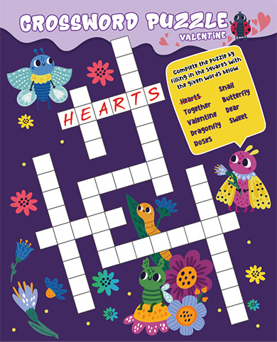 昆虫 CROSSWORD PUZZLE 游戏卡片玩法面