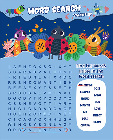 昆虫 WORD SEARCH 游戏卡片玩法面
