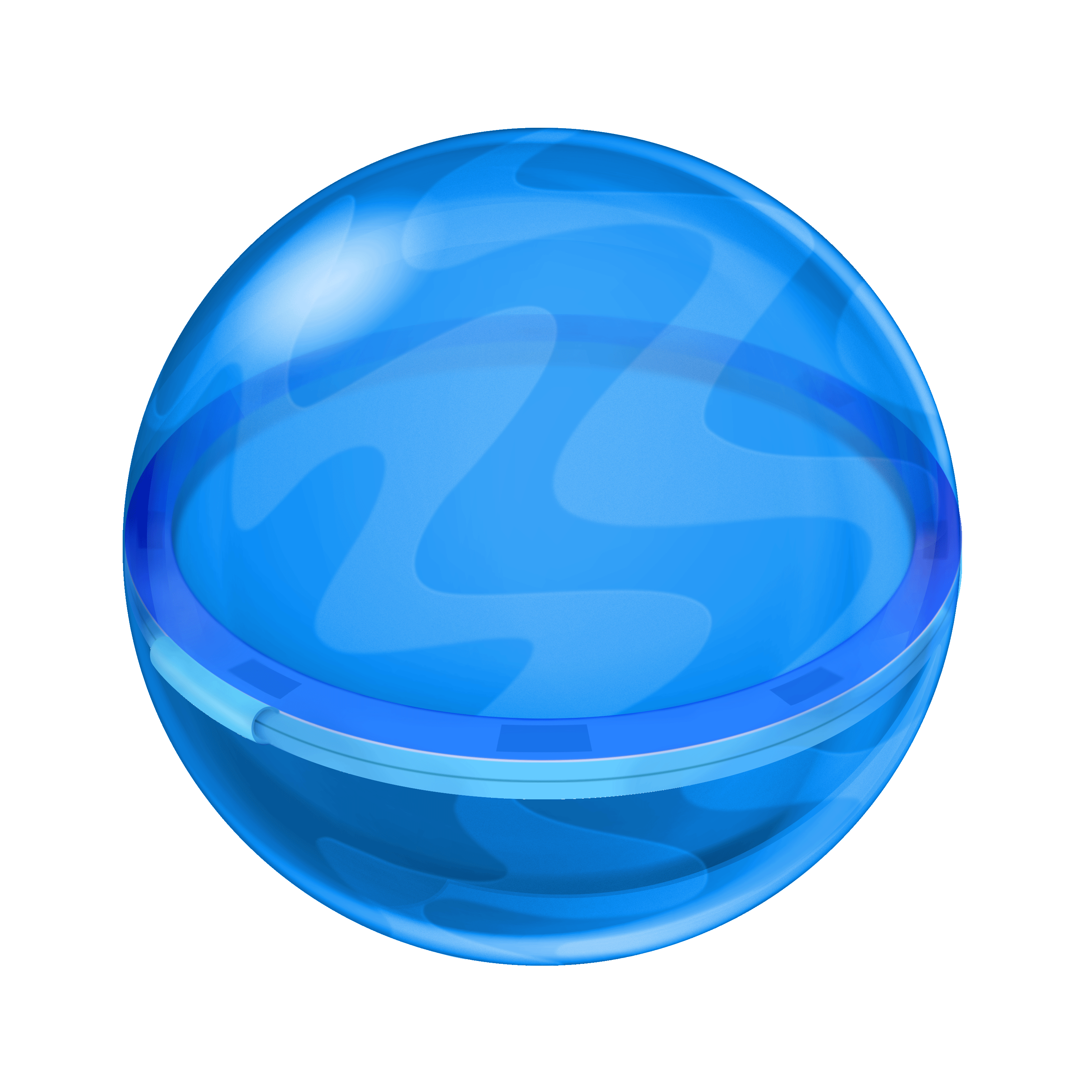 Blue reusable silicone water ball
