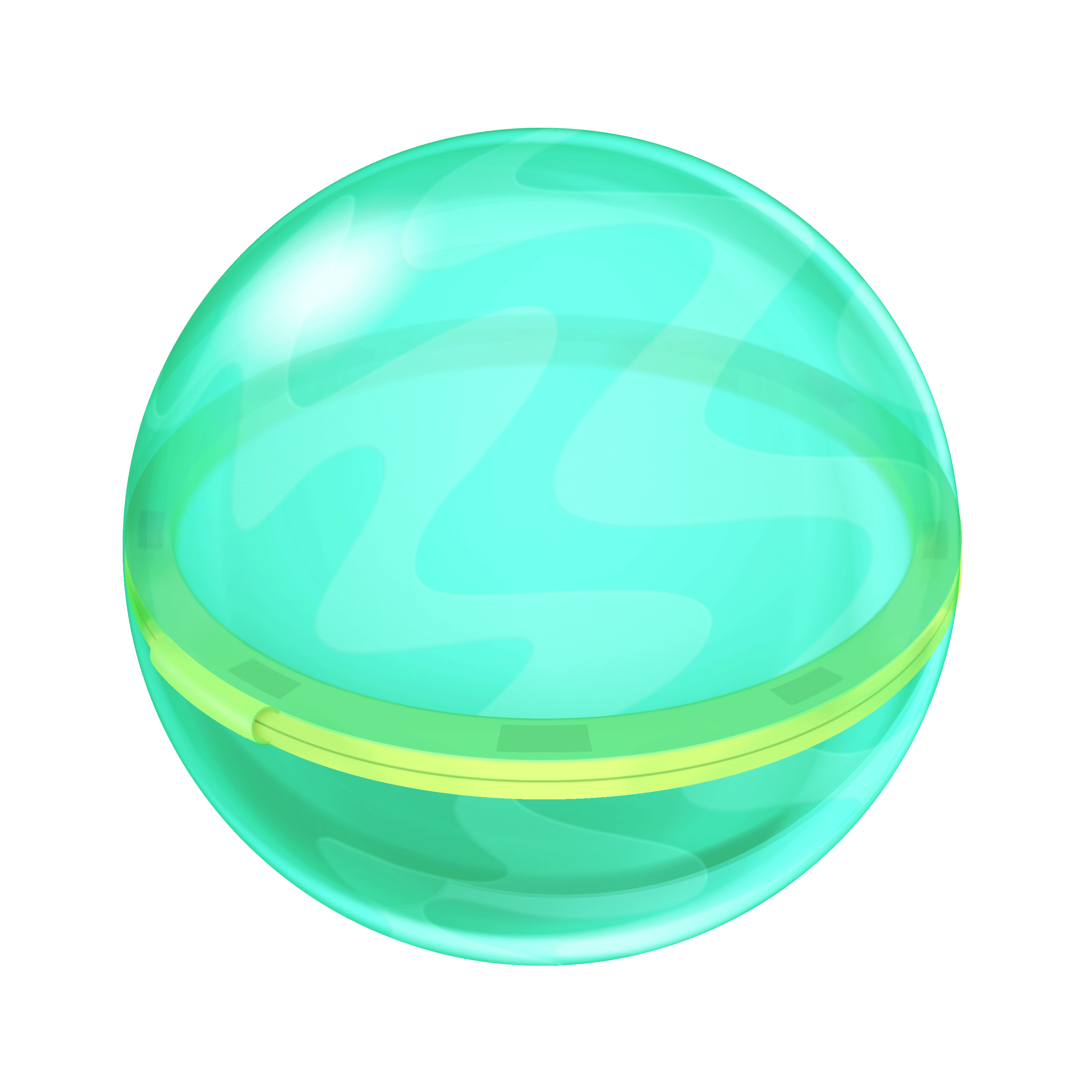 Green reusable silicone water ball